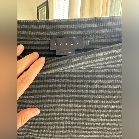 Hatch Rhea maternity dress. Black / grey stripe size 2 - Picture 3 of 4